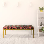 Accent Bench  // Orange + Black + Gold