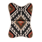 Aztec Butterfly Chair // Black + White + Orange