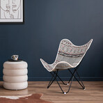 Printed Butterfly Chair // Black + White + Red