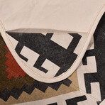 Aztec Butterfly Chair // Black + White + Orange