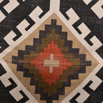 Aztec Butterfly Chair // Black + White + Orange