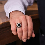 Caspian Silver Onyx Men's Ring (9)