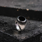 Caspian Silver Onyx Men's Ring (9)