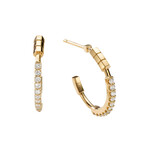 Totem 18K Yellow Gold Diamond Small Hoop Earring // Store Display