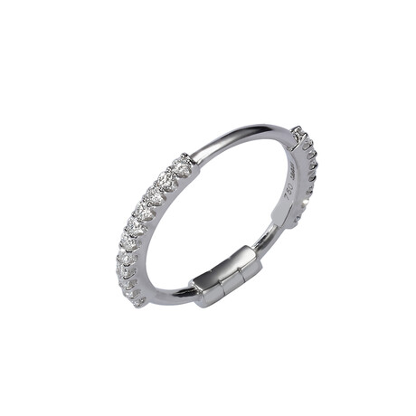 Totem 18K White Gold Diamond Band Ring // Ring Size: 6.5 // Store Display