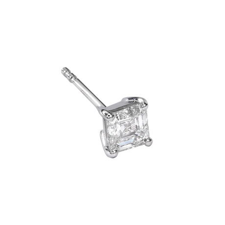 Trio 18K White Gold Diamond Single Stud Earring // Store Display