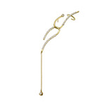 Q 18K Yellow Gold Diamond Double Ear Cuff // New