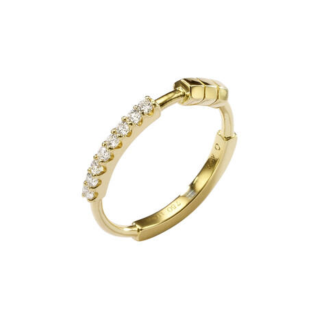 Totem 18K Yellow Gold Diamond Band Ring // Ring Size: 6.25 // Store Display