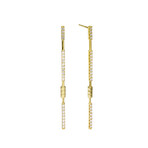 Totem 18K Yellow Gold Diamond Long Drop Earring // Store Display
