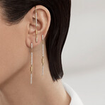 Totem 18K Yellow Gold Diamond Long Drop Earring // Store Display