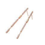 Totem 18K Rose Gold Diamond Long Drop Earring // Store Display