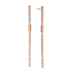 Totem 18K Rose Gold Diamond Long Drop Earring // Store Display