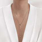 Q 18K Yellow Gold Diamond Question Pendant Necklace // 16" // Store Display