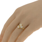 Trio 18K Yellow Gold Diamond Large Trilogy Ring // Ring Size: 6.5 // New