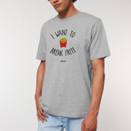 I Want To Break Frites T-Shirt // Gray (S)