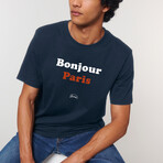 Bonjour Paris T-Shirt // Navy (S)