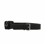 Moschino // Leather Belt // Black // 35.4"