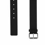 Moschino // Leather Belt // Black // 35.4"