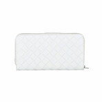 Bottega Veneta // Nappa Intrecciato Wallet // White + Silver