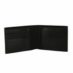 Moschino // Calf Leather Bi-fold Wallet + Nickel Hardware // Black
