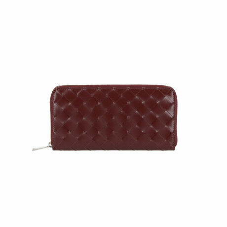Bottega Veneta // Intrecciato Woven Wallet // Bordeaux