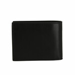 Moschino // Calf Leather Bi-fold Wallet + Nickel Hardware // Black