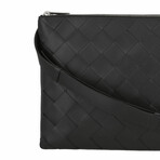 Bottega Veneta // Intrecciato Woven Messenger // Black + Silver