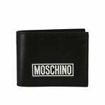 Moschino // Calf Leather Bi-fold Wallet + Nickel Hardware // Black