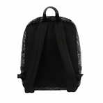 Versace // Coated La Greca + Vitello Canvas Backpack // Black + Gray