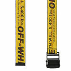 Off-White // Classic Industrial Belt // Yellow + Black // 78.7"