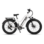 Pioneer Step-Thru Fat Tire E-Bike // White