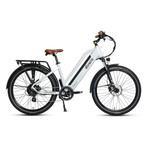 Pacer Step-Thru Commuter E-Bike // White