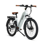 Pacer Step-Thru Commuter E-Bike // White