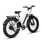 Pioneer Step-Thru Fat Tire E-Bike // White