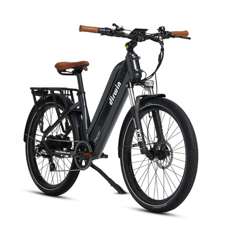 Pacer Step-Thru Commuter E-Bike // Gray