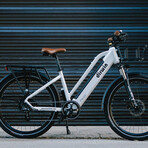 Pacer Step-Thru Commuter E-Bike // White