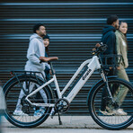 Pacer Step-Thru Commuter E-Bike // White