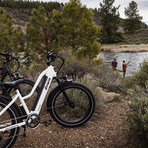 Pioneer Step-Thru Fat Tire E-Bike // White