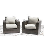 Almyra Patio Chair // Espresso + Gray // Set of 2