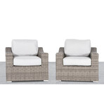 Dayse Patio Chair + Light Gray Cushions // Set of 2