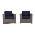 Hulda Grade Club Patio Chair + Sunbrella Cushions // Set of 2