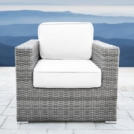 Darvin Patio Chair + Sunbrella Cushions // Gray