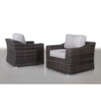 Dayse Patio Chair + Gray Cushions // Set of 2