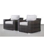 Dayse Patio Chair + Gray Cushions // Set of 2