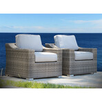 Dayse Patio Chair + Light Gray Cushions // Set of 2