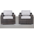 Dayse Patio Chair + Gray Cushions // Set of 2