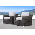 Dayse Patio Chair + Gray Cushions // Set of 2