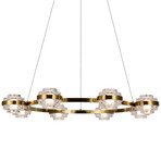 Milano // LED Chandelier // 33"L (Antique Brass)