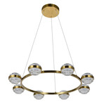 Milano // LED Chandelier // 33"L (Antique Brass)