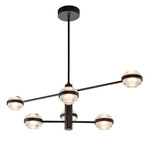 Milano // LED Chandelier // 40"L (Black)